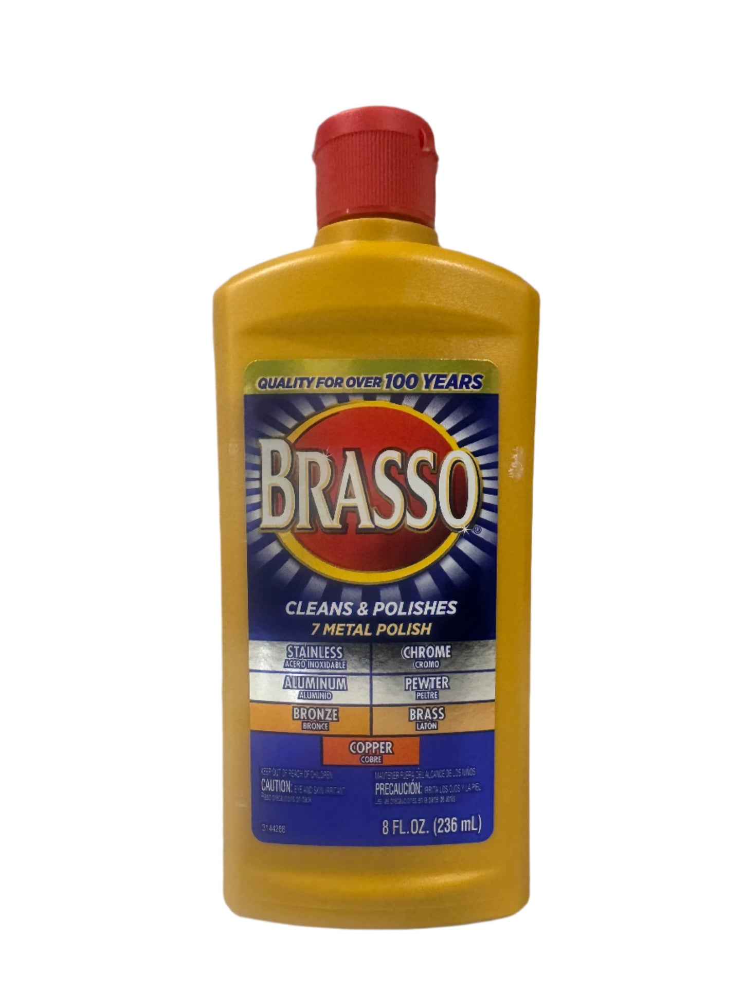 Brasso Multi-Purpose Metal Polish - 8oz Bottle