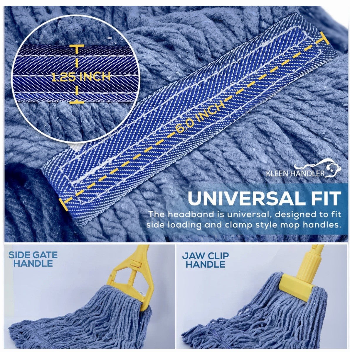 Loop-End Blue Mop Head - Large