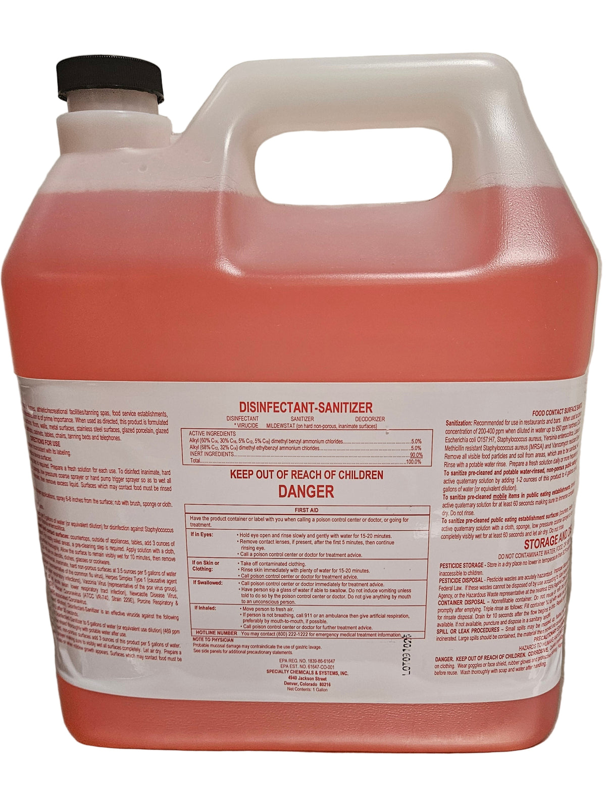 Quat Disinfectant Sanitizer 1.5 gal cs