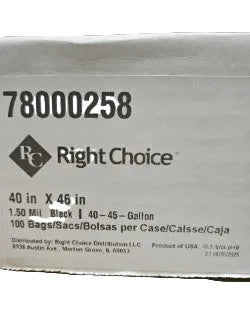 40 x 46 Heavy Duty Trash Can Liner (Slim Jim)- 1.5 Mil 100 ct (black)