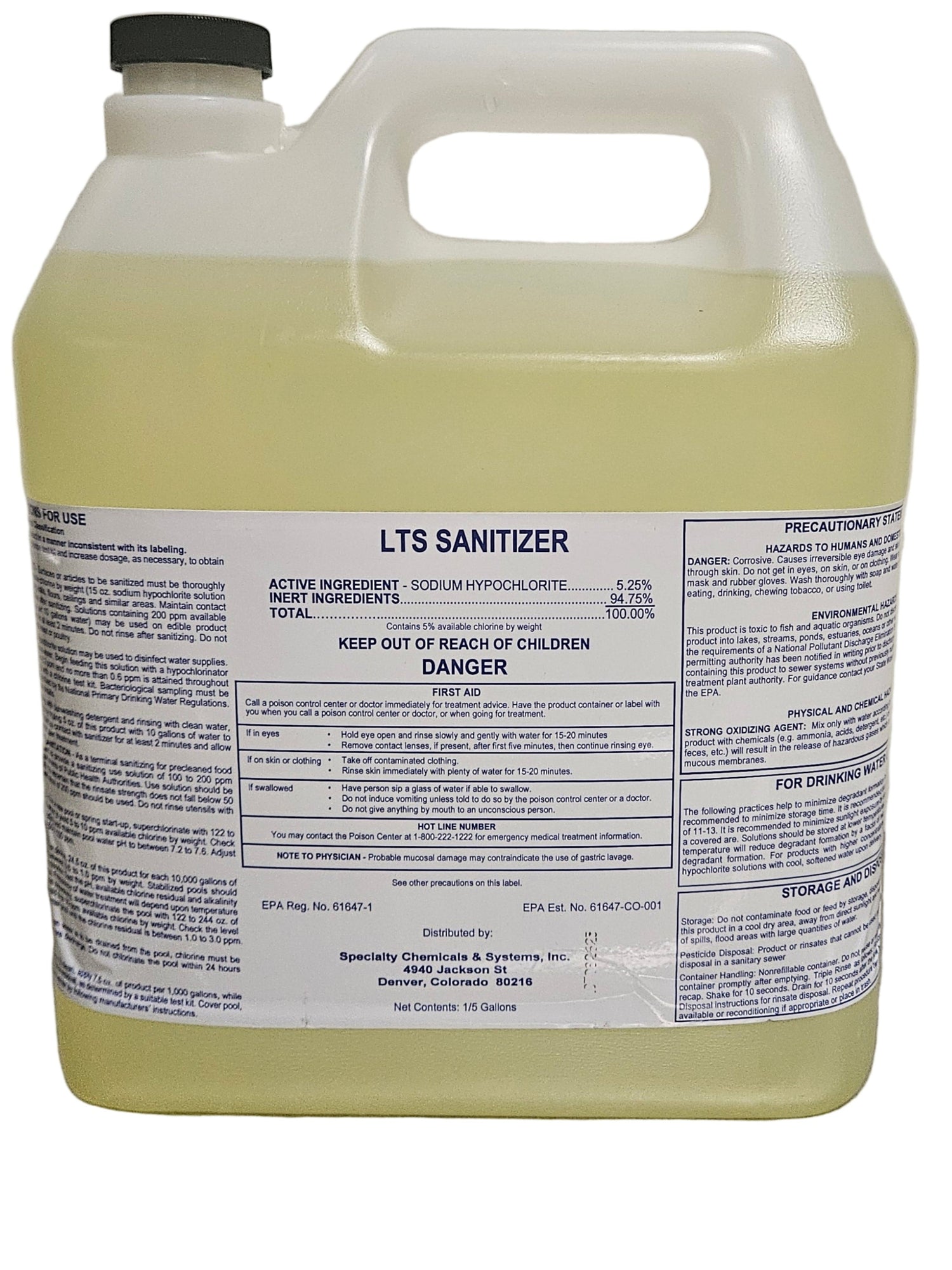 Low Temp Dish Machine Sanitizer